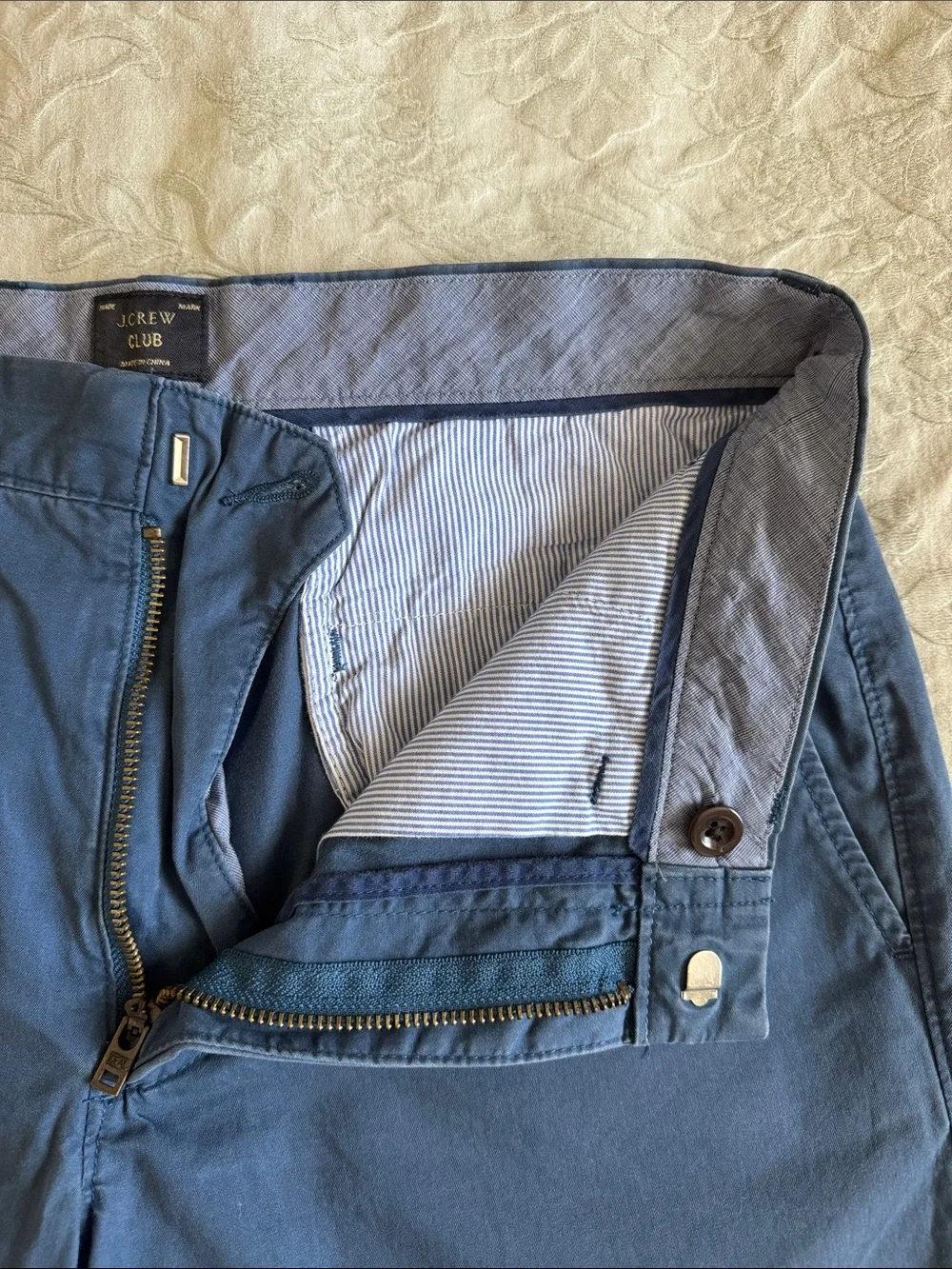 J. Crew Men’s Flat Front Chino Shorts - Navy Blue